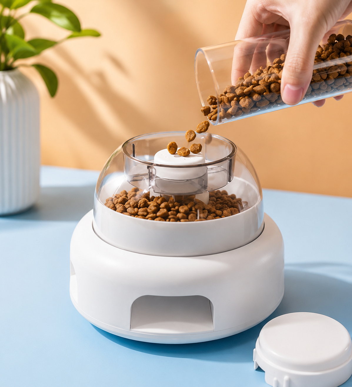 Dog food processor feeder