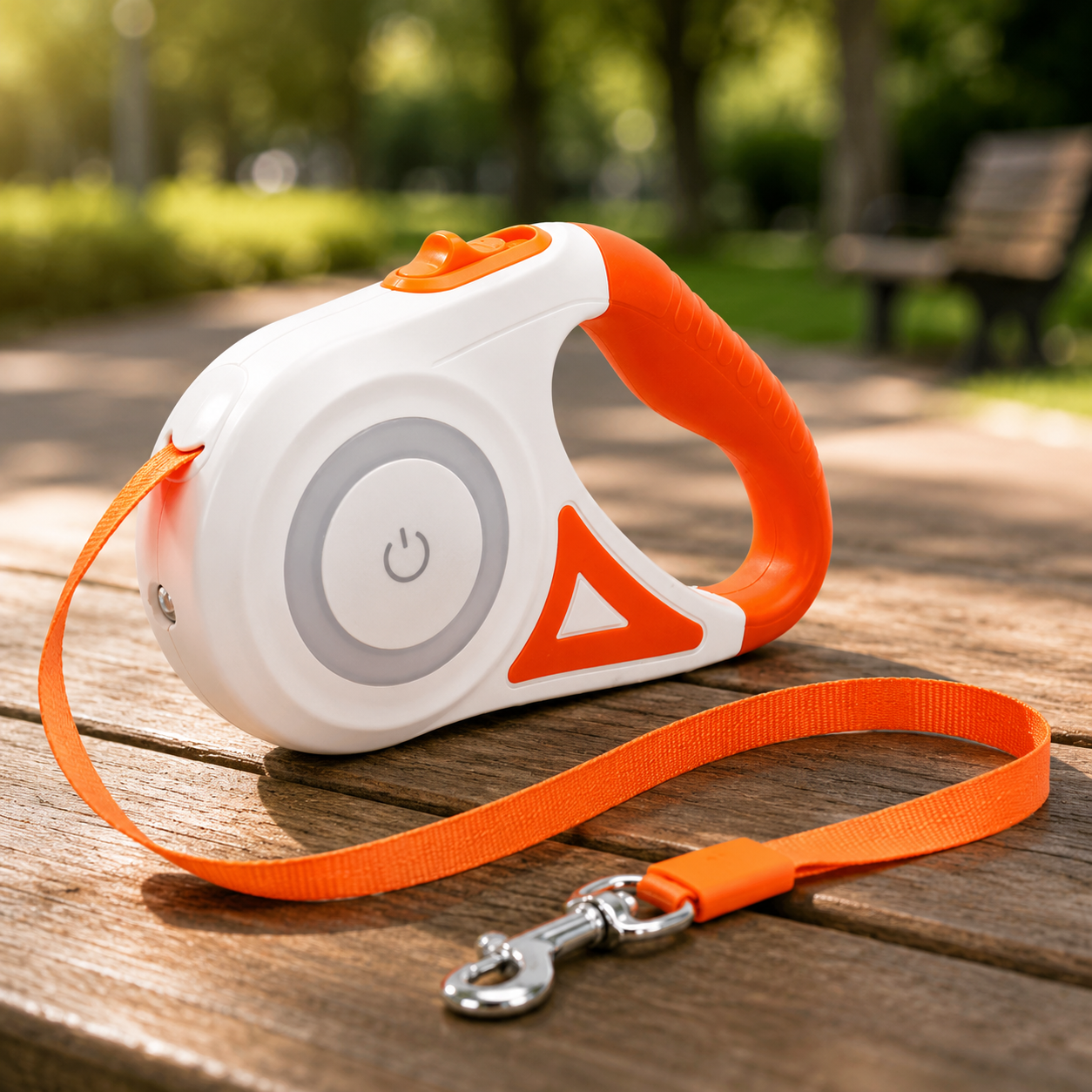 Smart LED retractable pet leash