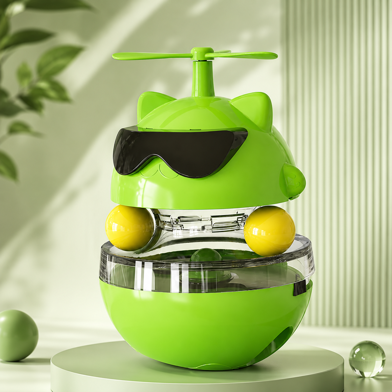 Laser-infrared funny roly-poly toy