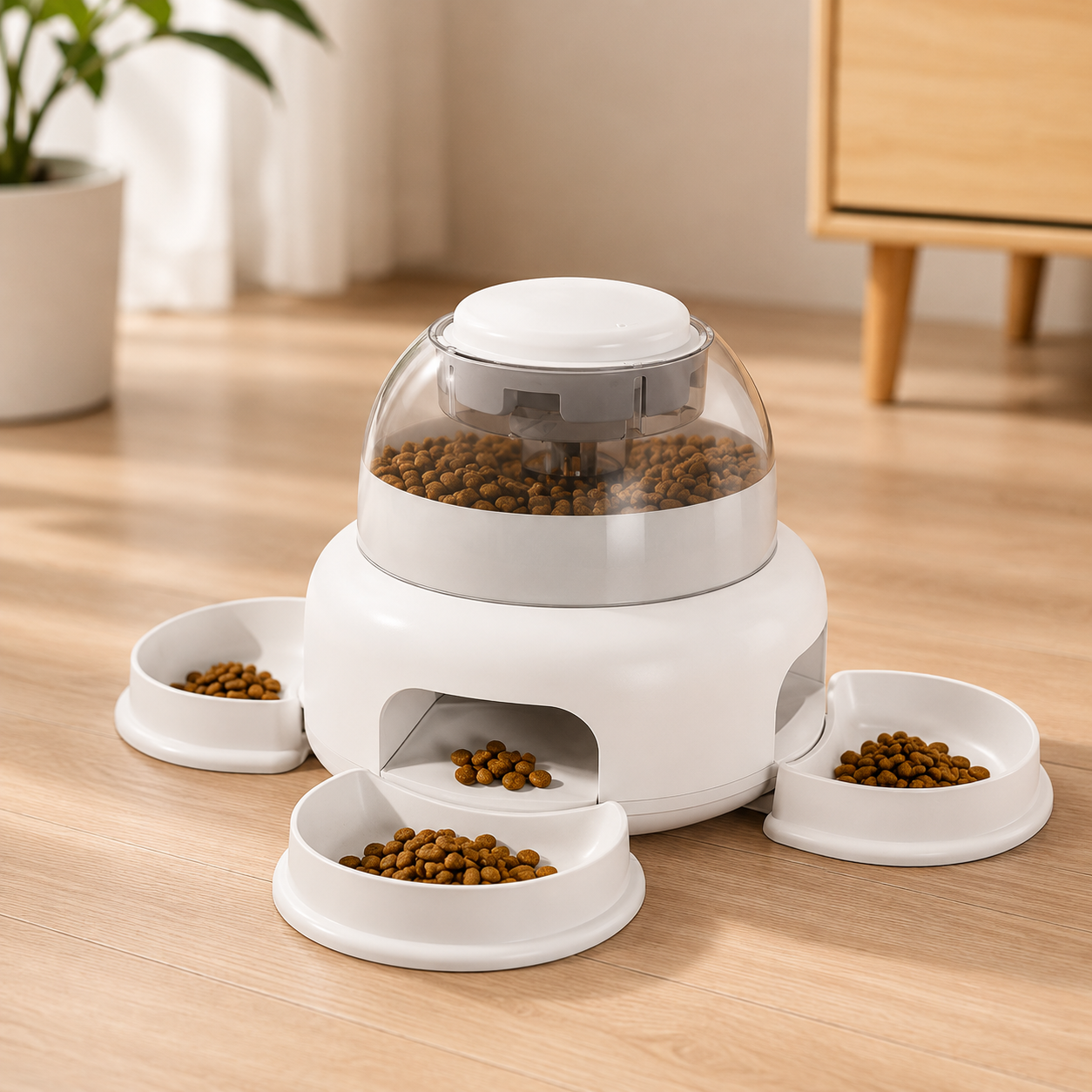 Dog food processor feeder