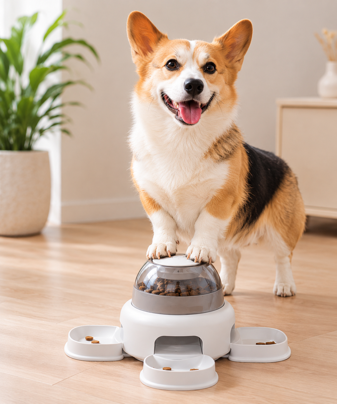 Dog food processor feeder