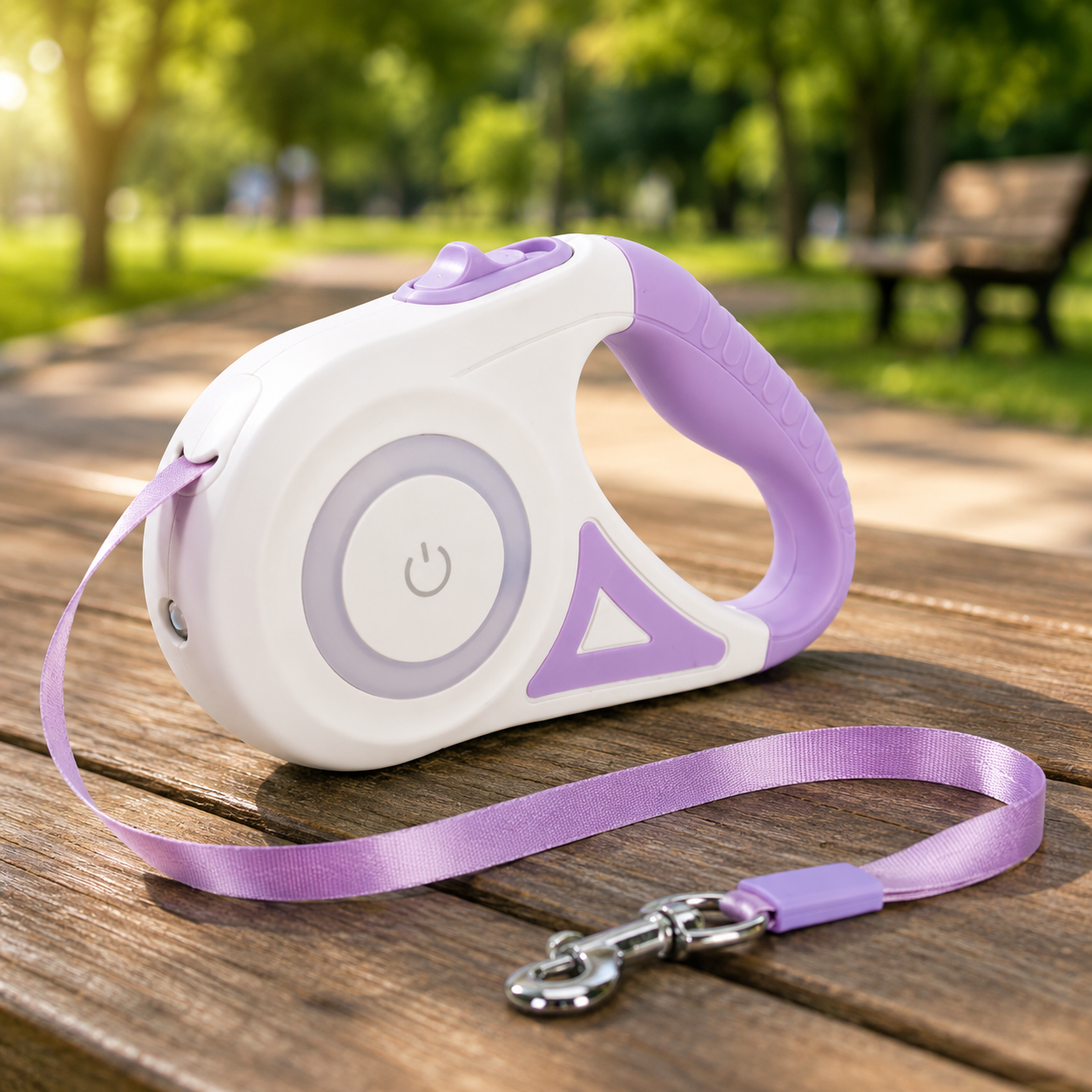 Smart LED retractable pet leash