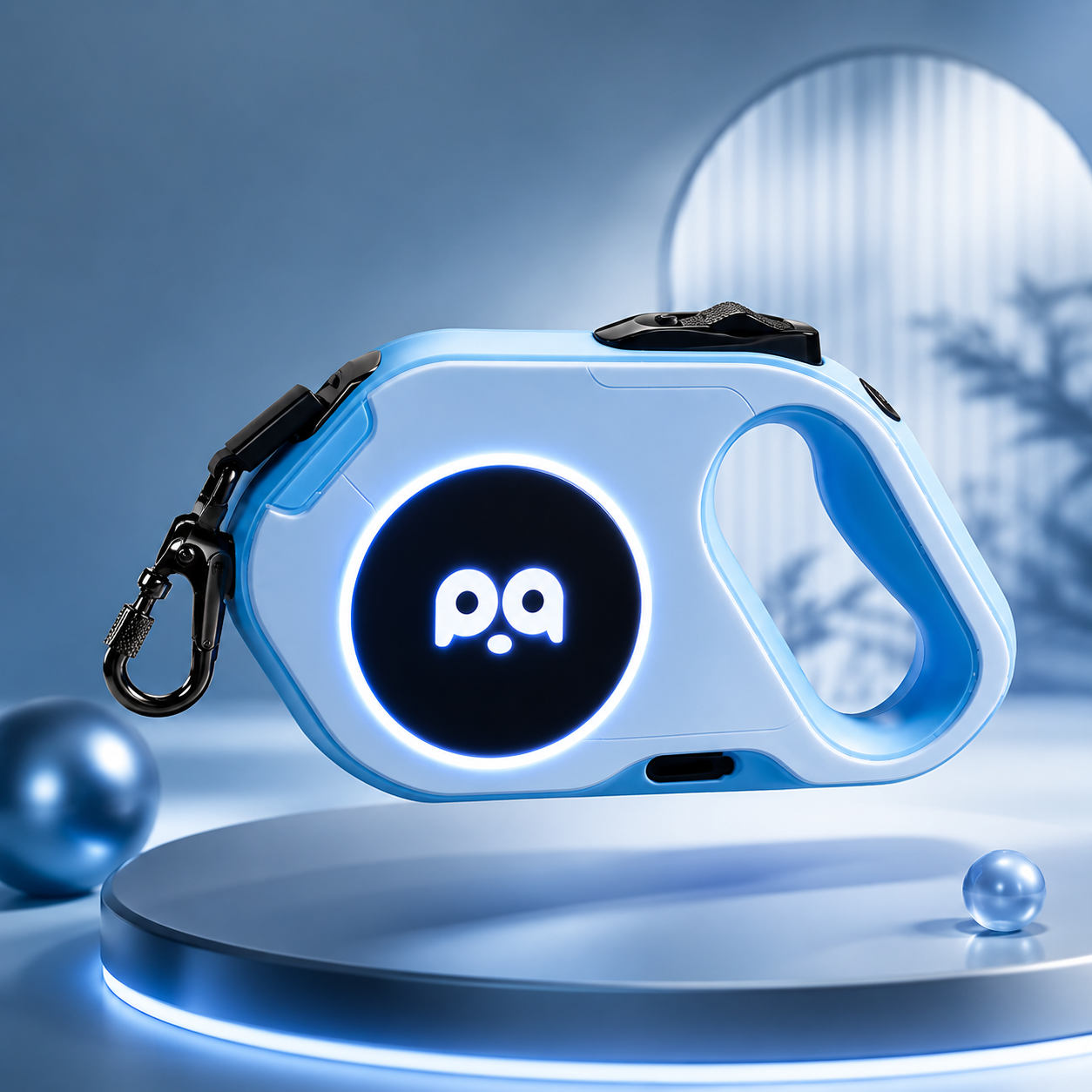 LED night-walking retractable traction rope